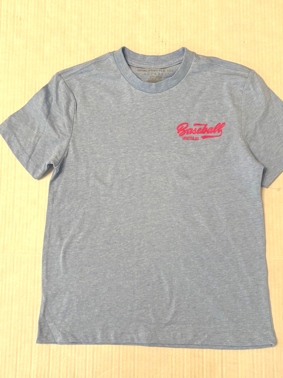 NWOT Baseball Lifestyle 101 Youth Small T-shirt short sleeve blue cotton candy