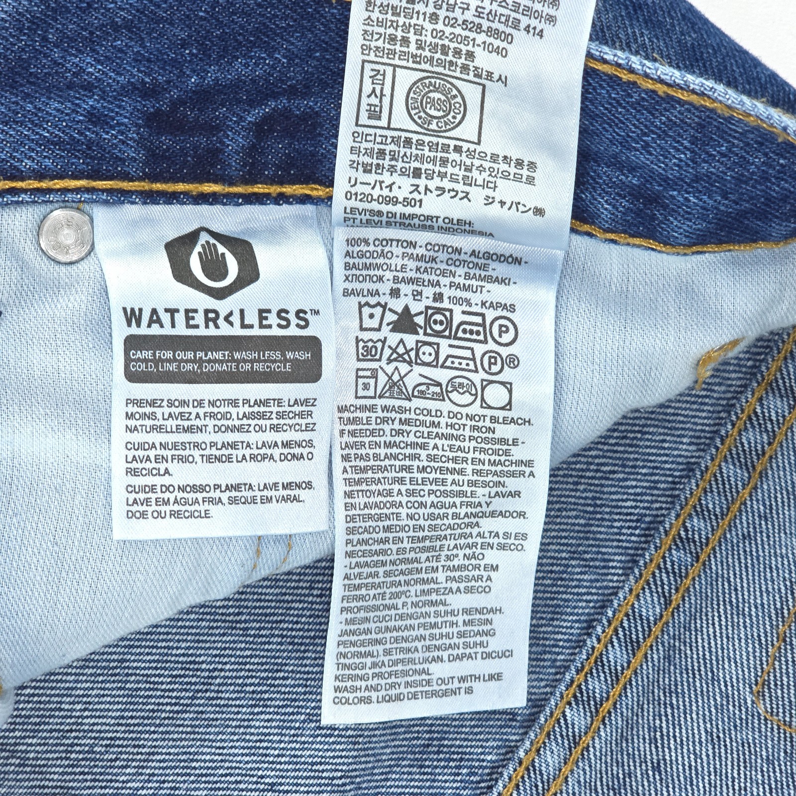 Levi’s 505 Denim Jeans Mens 42×29 (44×29) Dark Wash Regular Fit Straight Leg
