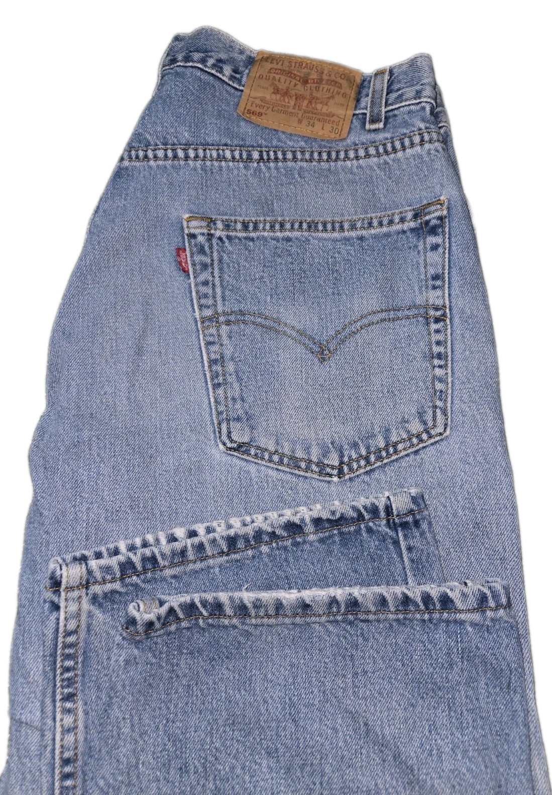 Vintage Levi’s 569 Men’s Relaxed Straight Jeans 34×30 Blue Jeans August 2000