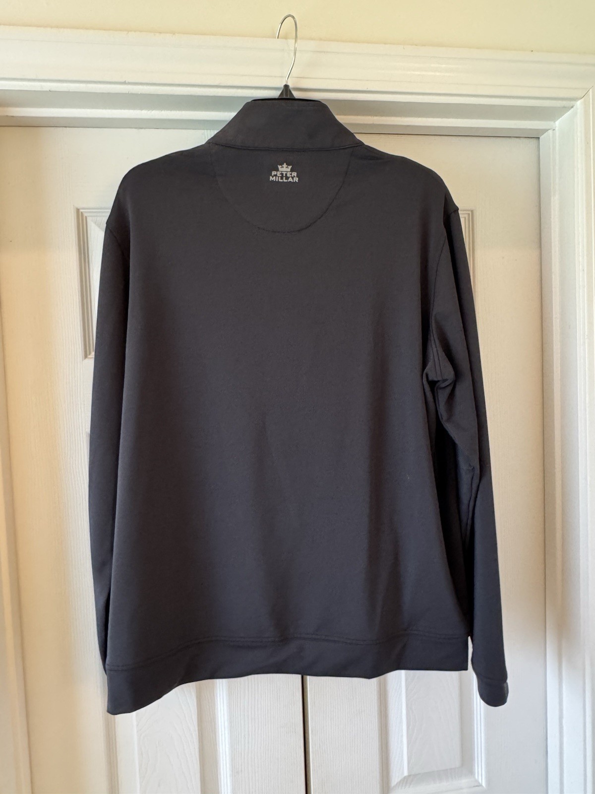 Peter Millar Crown Sport Men’s L Black 1/4 Zip Mock Neck Golf Pullover