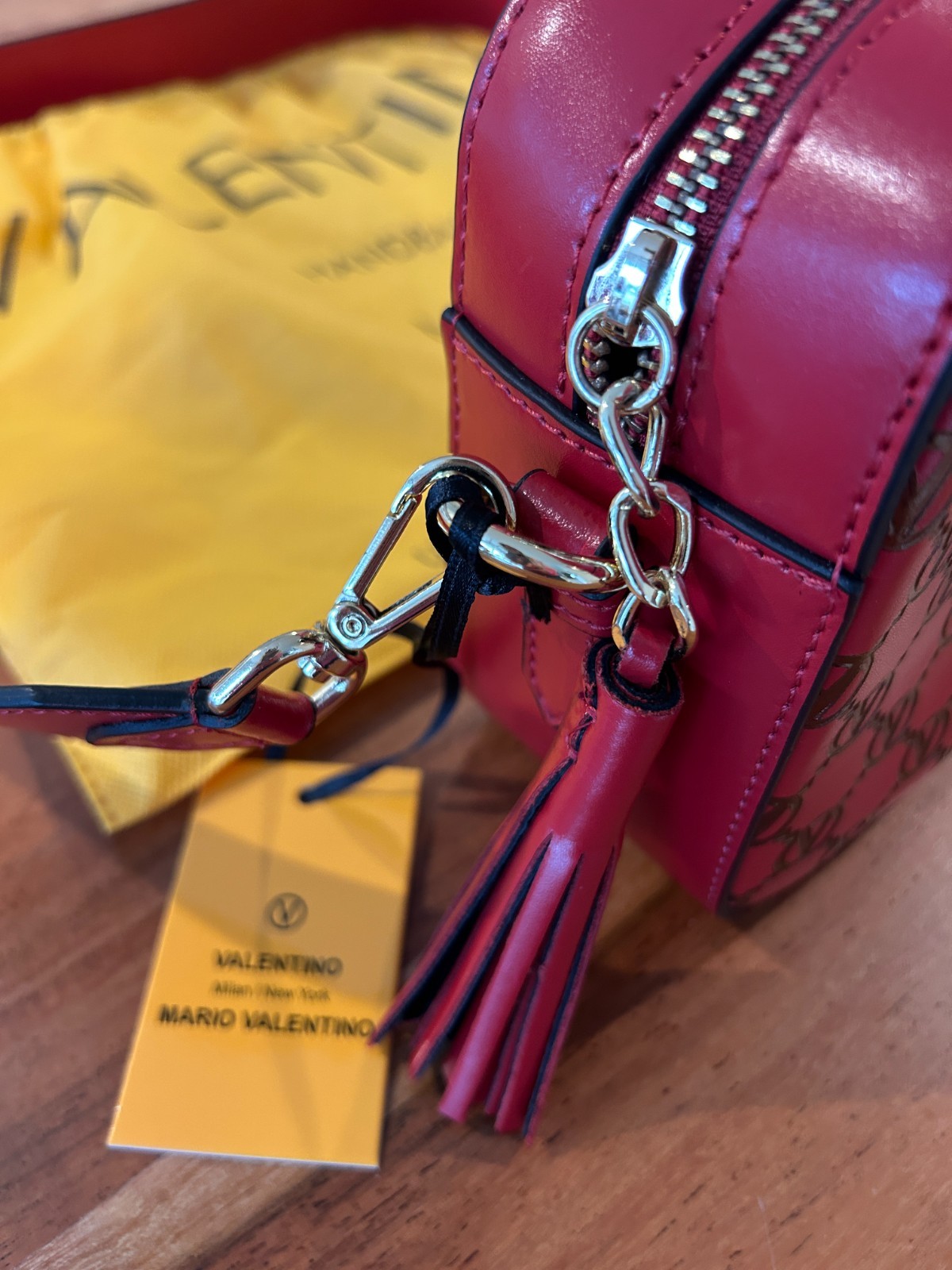 Valentino Babette Monogram Crossbody Bag Red/Dark Magenta Brand New