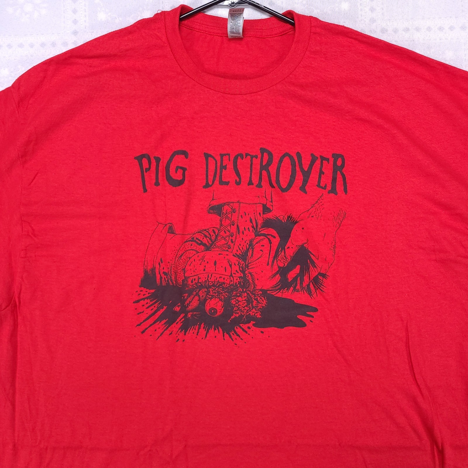 Pig Destroyer 38 Counts of Battery T Shirt Size 3XL Red Grindcore Metal New #T61