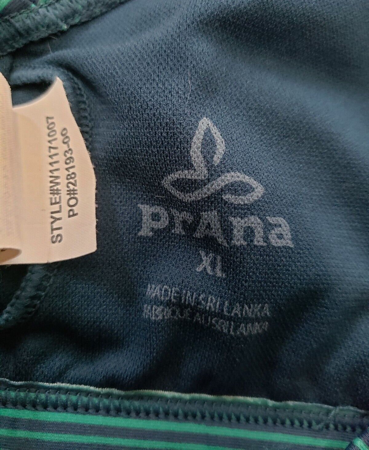 PrAna Brina Bikini Top Women’s XL High Neck Green Swimwear Swimsuit Bathing Suit