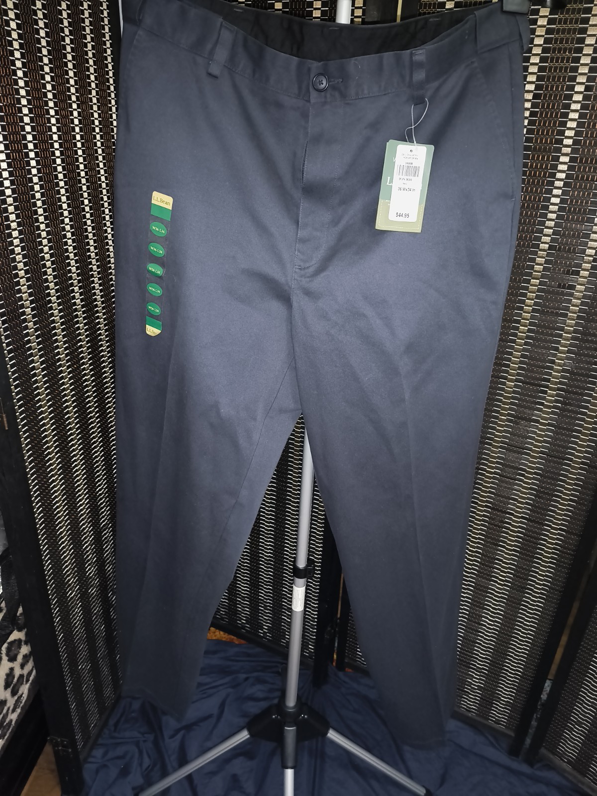 LL Bean Navy Blue Pants Mens 36 x 34 New with tags