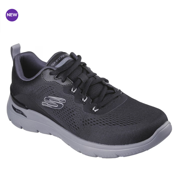 NEW! Skechers Men’s Arch Fit Summits Kravel Shoe Black Charcoal Medium Size AUTH