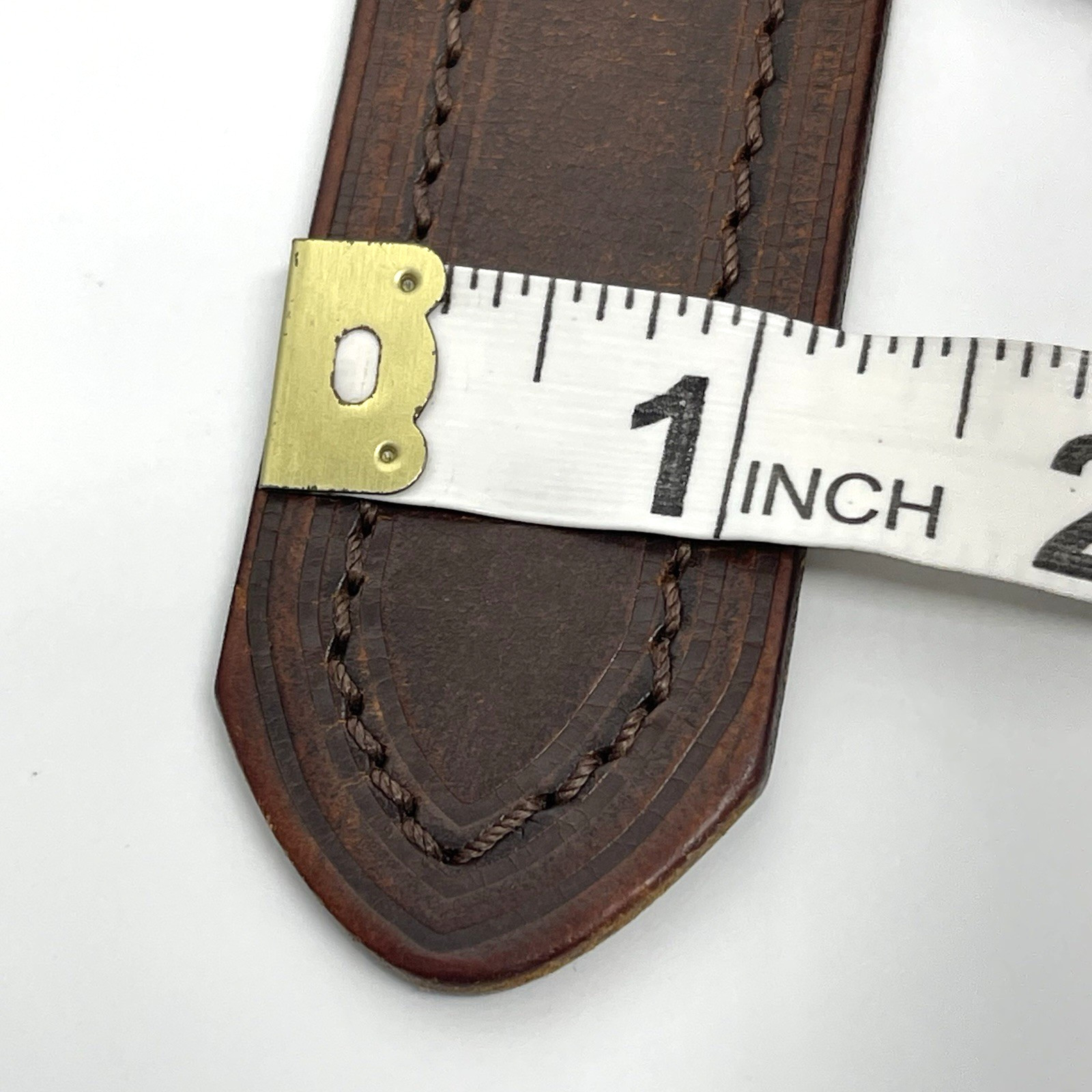 Levi’s Men’s 38 Brown Genuine Leather Belt 1.25” Wide Casual Stitched Edge