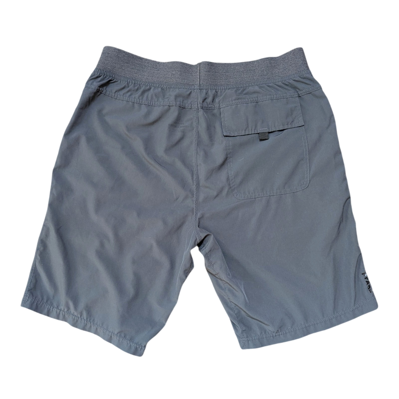 Lot of 2 Prana Mens Blue Grey Medium Super Mojo II Shorts Performance Gym Hybrid