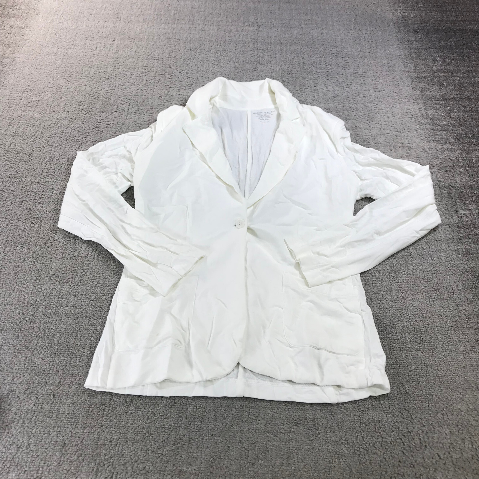 Majestic Filatures Blazer Womens Large 4 Deluxe Teeshirt Jacket Soft Touch b4546