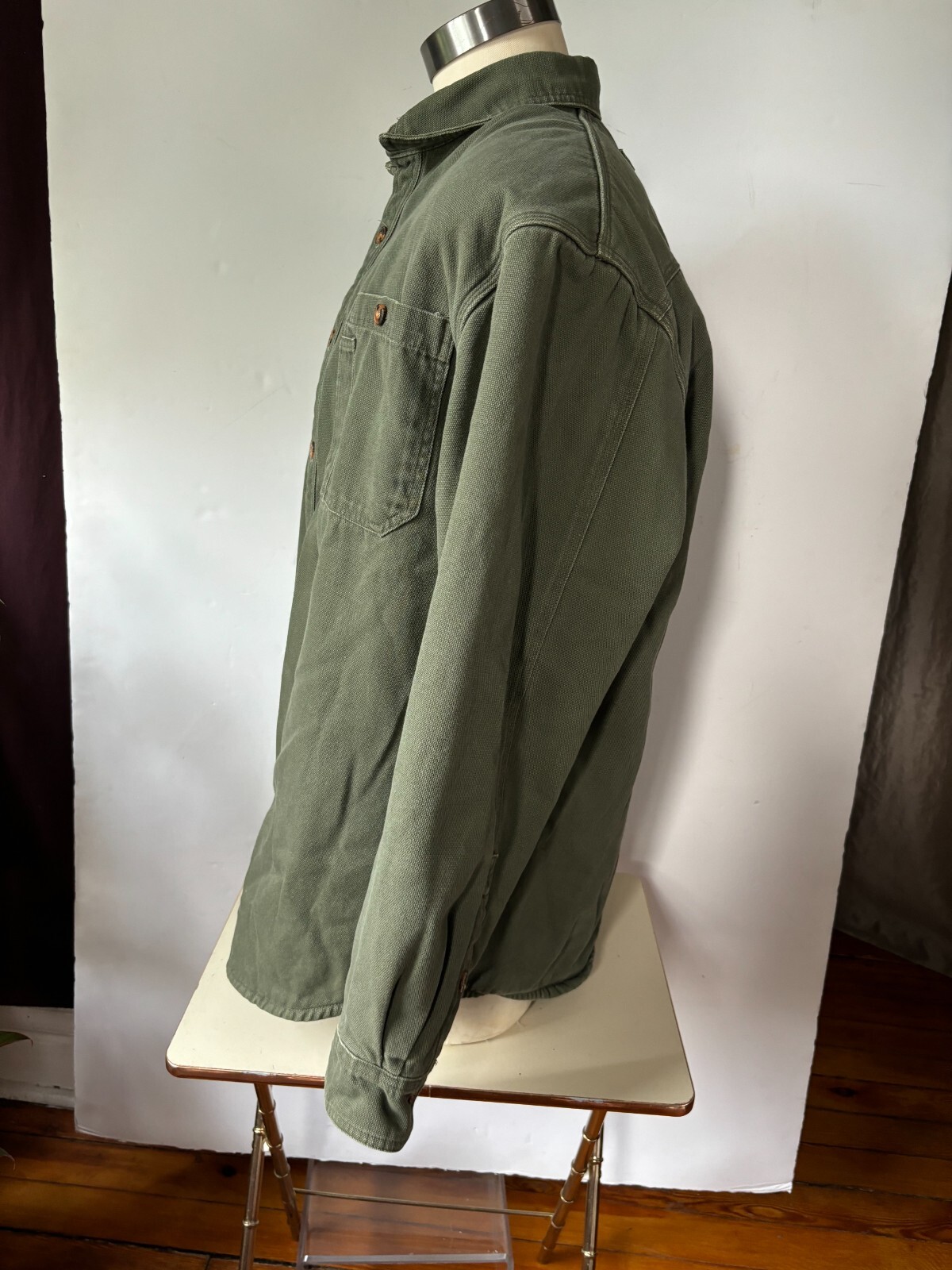 Duluth Trading Insulated Fleece Lined Long Sleeve Shirt Chore Jacket Men XLT