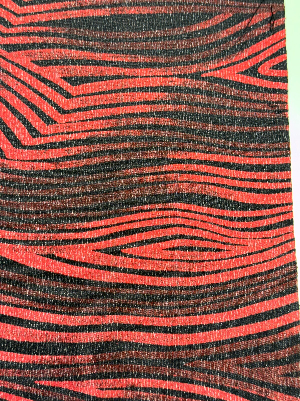 Japanese Vintage Kimono Fabric cloth Boro silk Red Black Tradition Dirt 57×7.4in