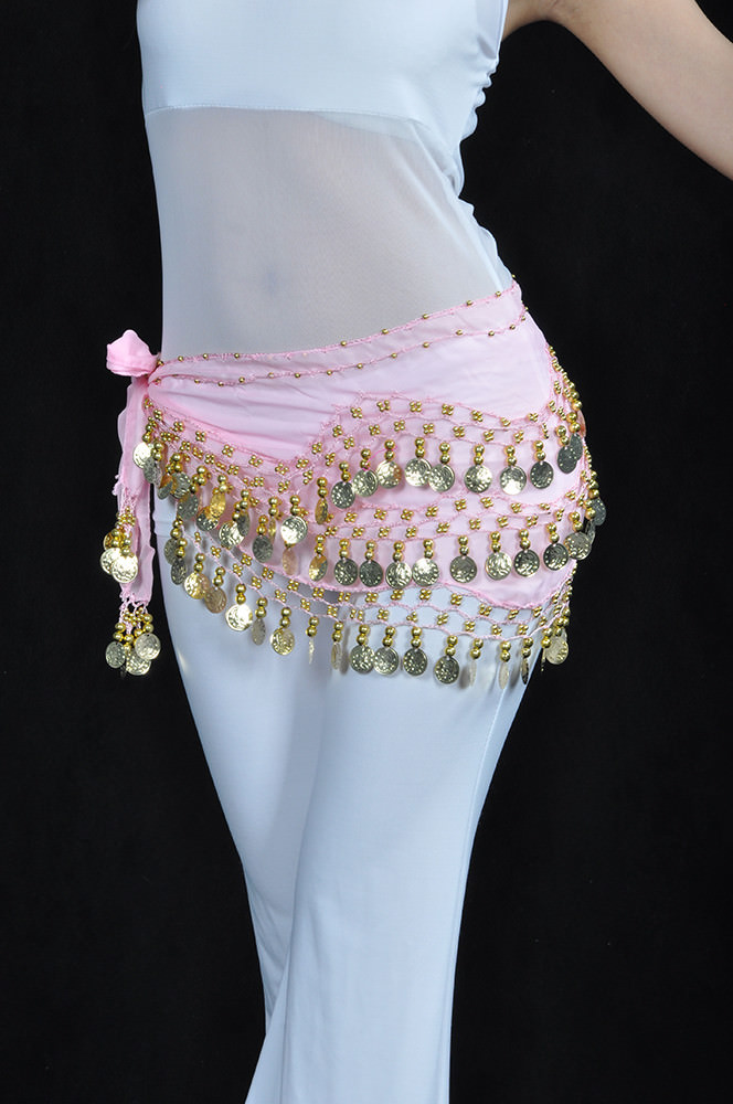 Women’s 3 Rows Belly Dance Waist Chain Belt Hip Wrap Scarf Belly Dancing Costume