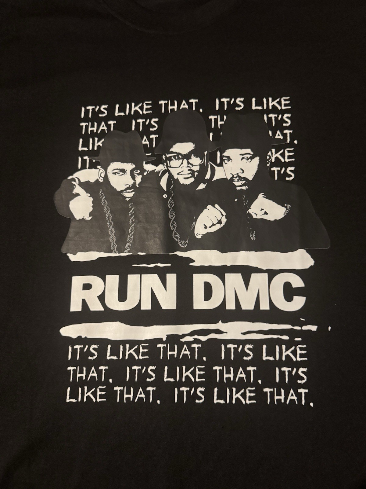 Run Dmc “It’s Like That” Men’s Size XL, Black, Graphic T-Shirt. New