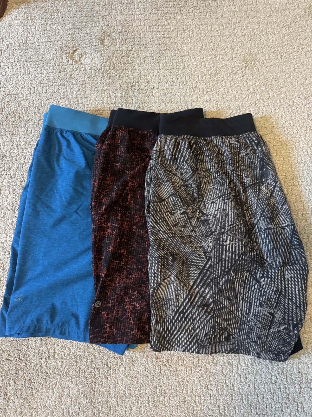 Lot Of 3 Pairs Of Men’s Lululemon Shorts ALL LINERLESS Size XXL 2XL 9” Inseam