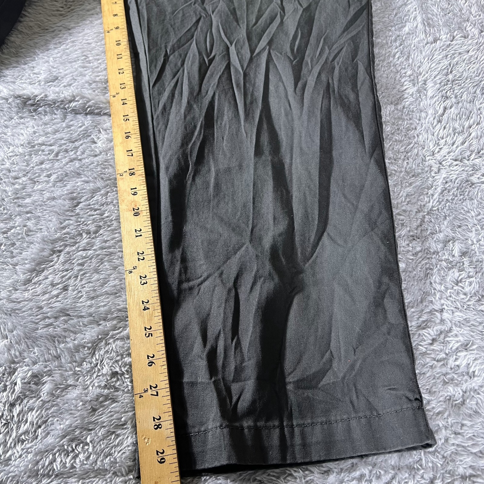 BT Essentials by DXL Chino Pants Mens 48×30 Gray Cotton Straight Leg Career
