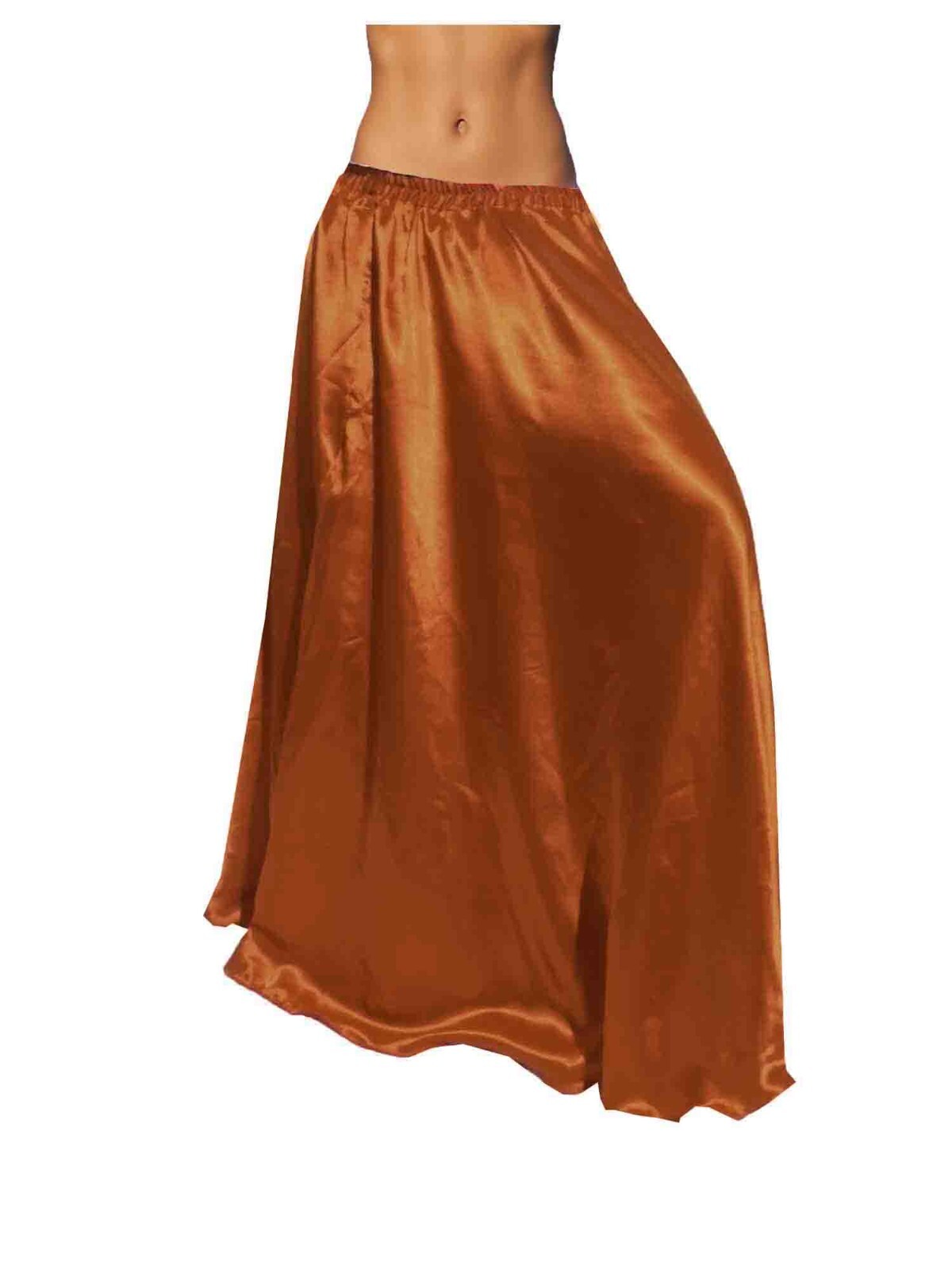 Belly Dance Half Circle skirts Satin Color Long Maxi Women Wear Tribal Dance S9