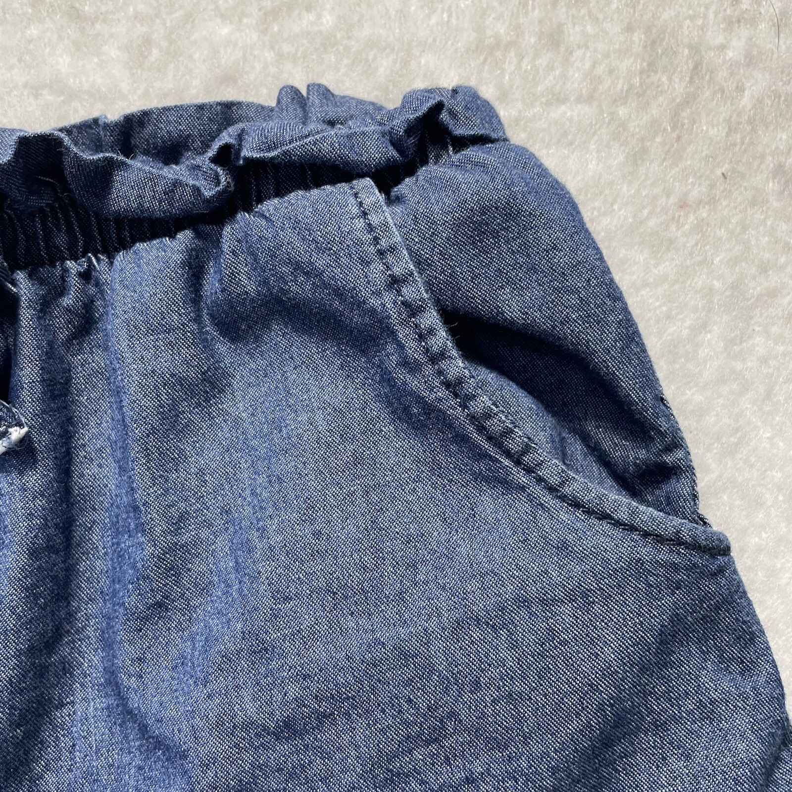 Garanimals Girl’s Drawstring No Cuff Jean Shorts Elastic Waist Sz 4T