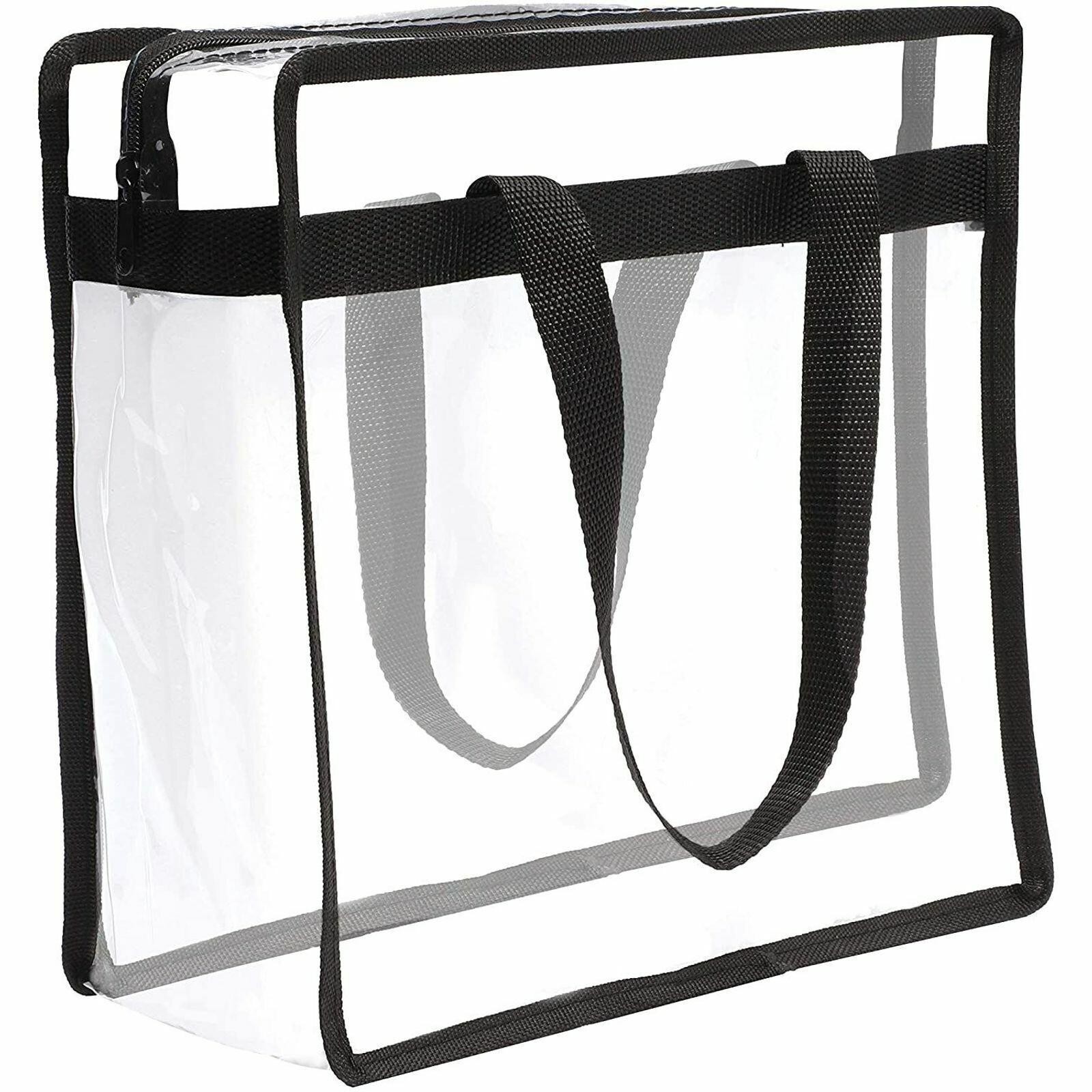 Clear Stadium Tote Bag with Zipper 12x12x6 NFL Stadium Approved