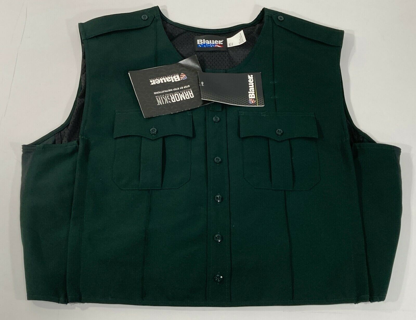 BLAUER 8370 POLYESTER ARMORSKIN VEST OUTER ARMOR CARRIER SPRUCE GREEN XXL REG