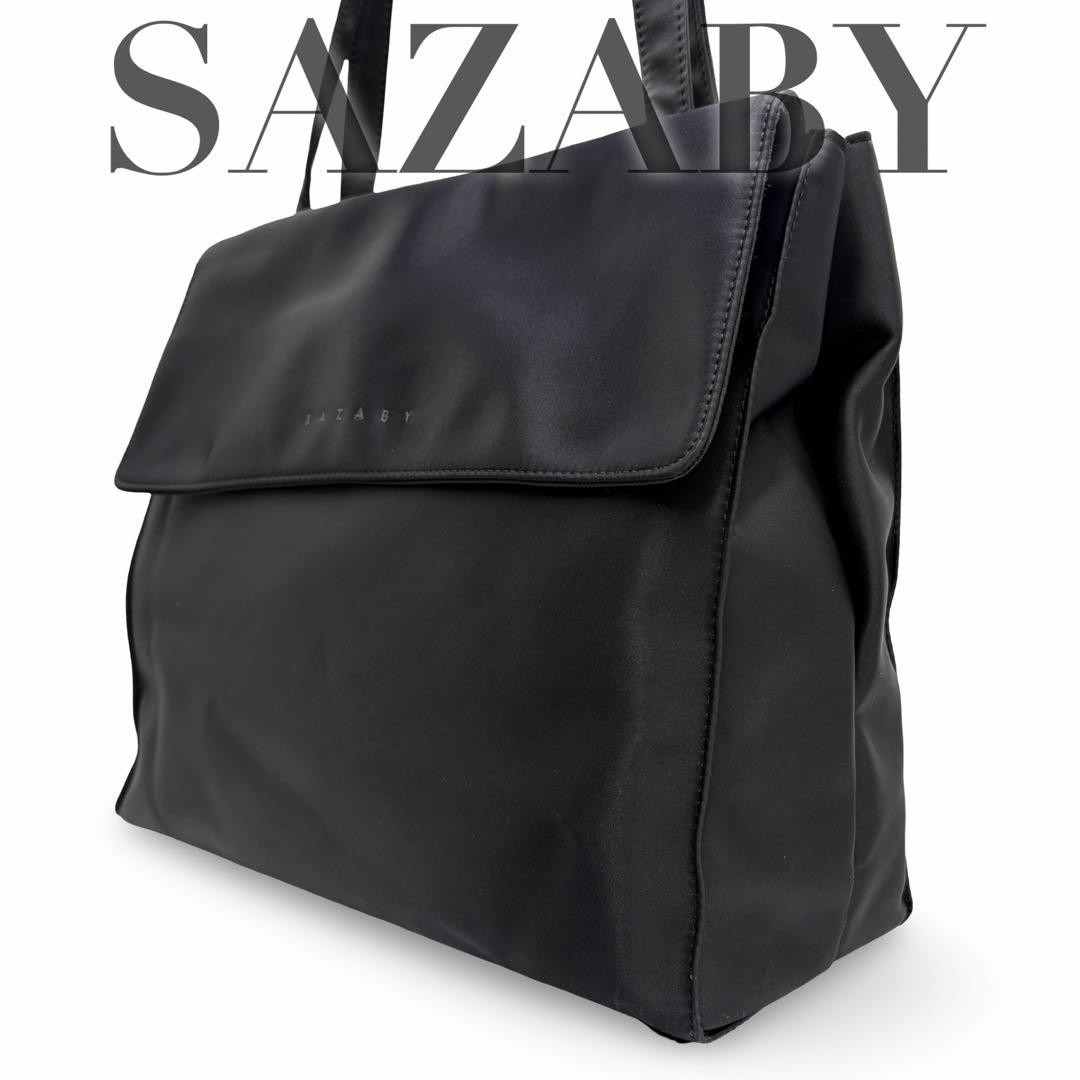 Sazaby Y2K Black Nylon Shoulder Bag Tote Japan Used 0713994