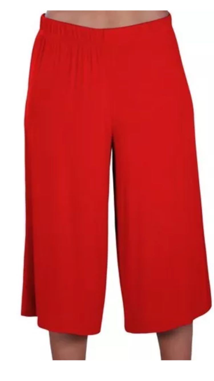 Ladies Women’s Elasticated Stretch Wide Leg Culottes Shorts Plus Size 8-26