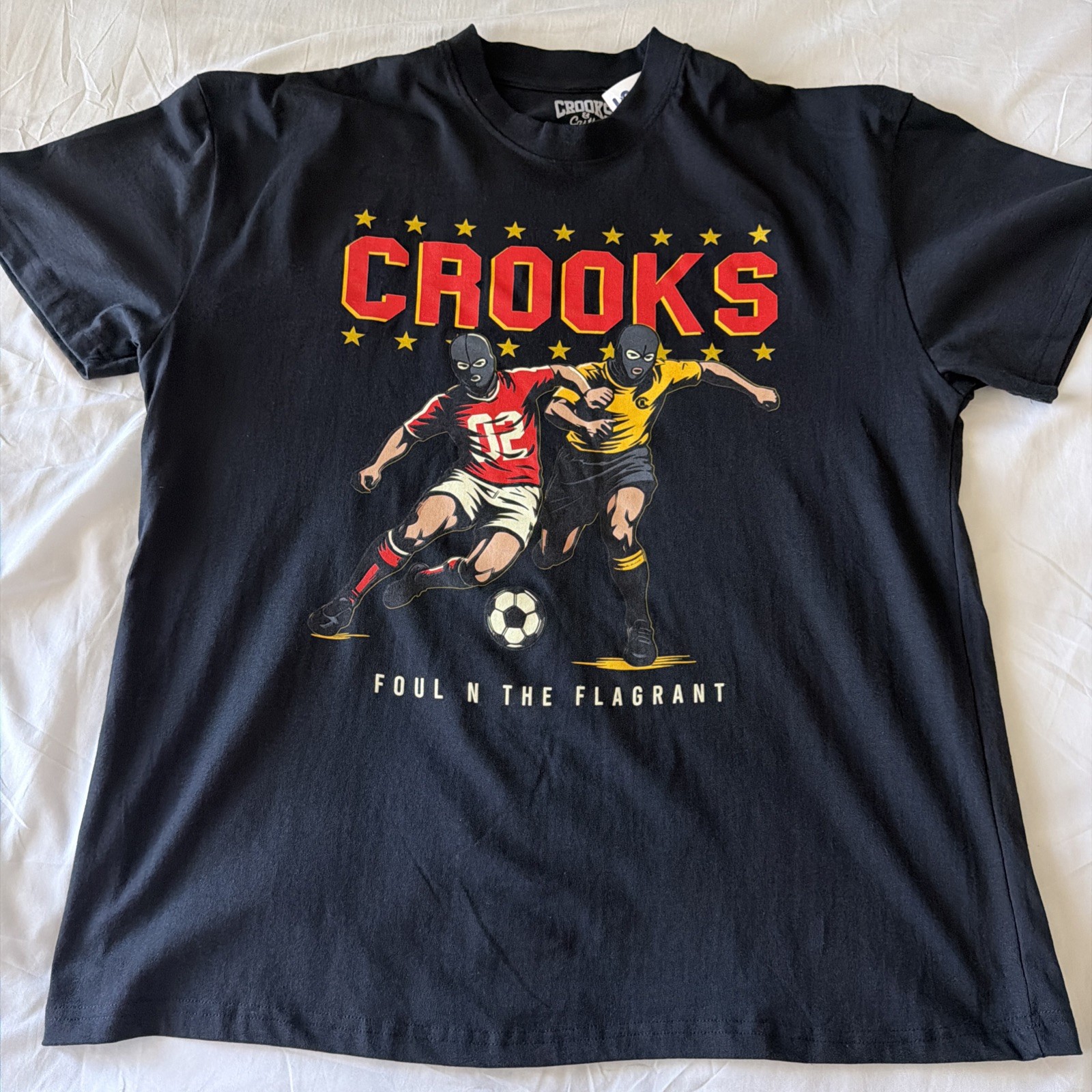 Crooks & Castles Black Men’s Short Sleeve Size Large FIFA World Cup NWOT