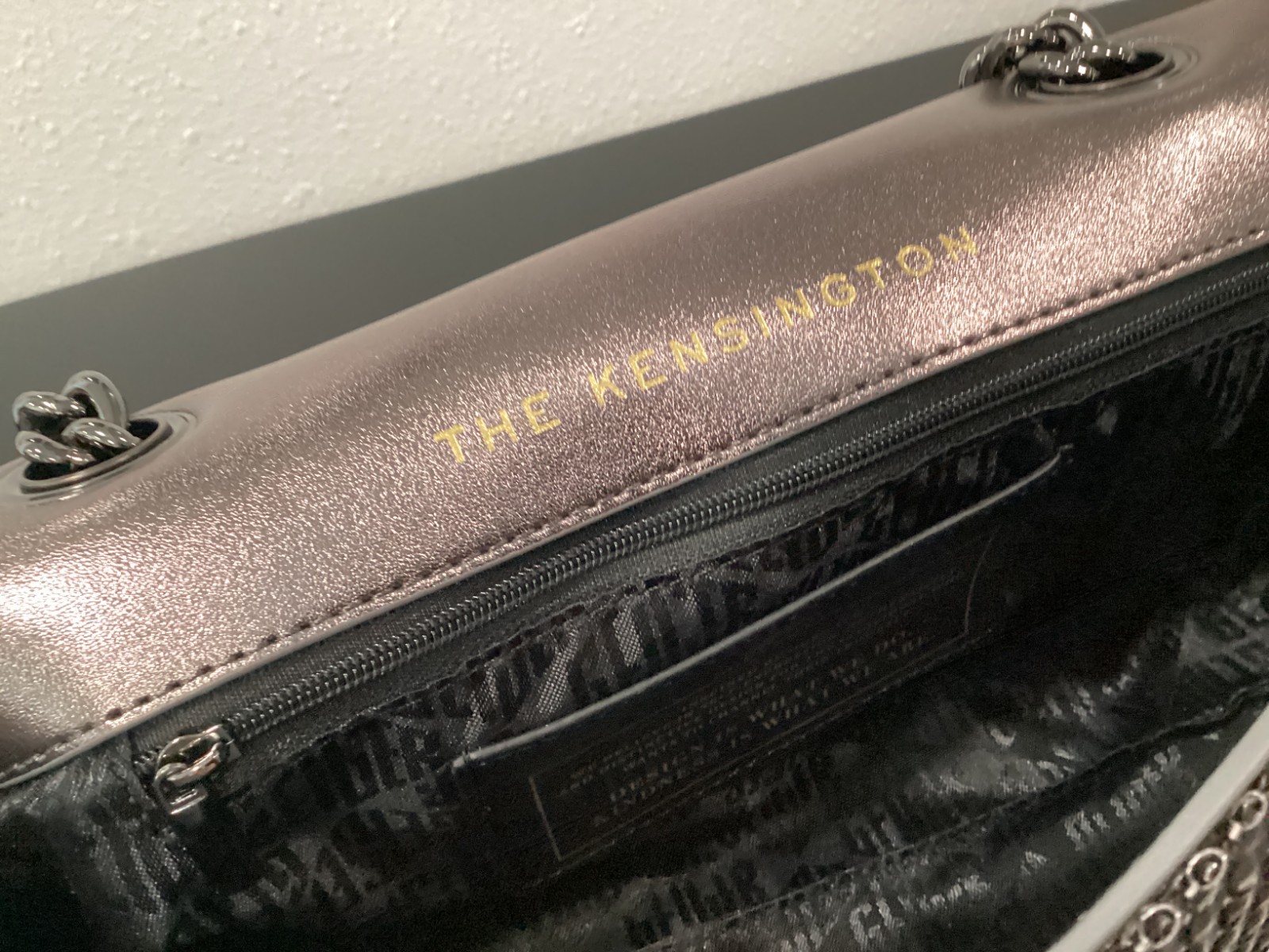 Kurt Geiger Kensington Chainmail Gunmetal 10.5″ x 6″ x 4″ Crossbody Large Eagle