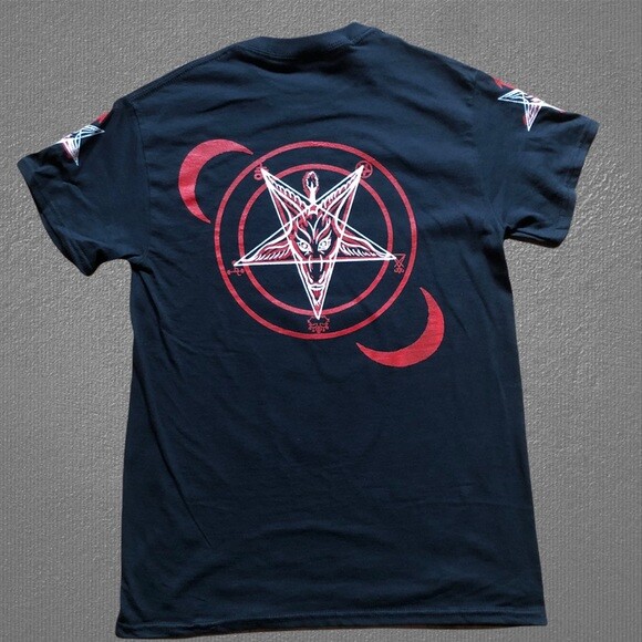 Baphomet Inverted Crosses Pentagram Hail Satan T Shirt S to 2XL Sizes Solve