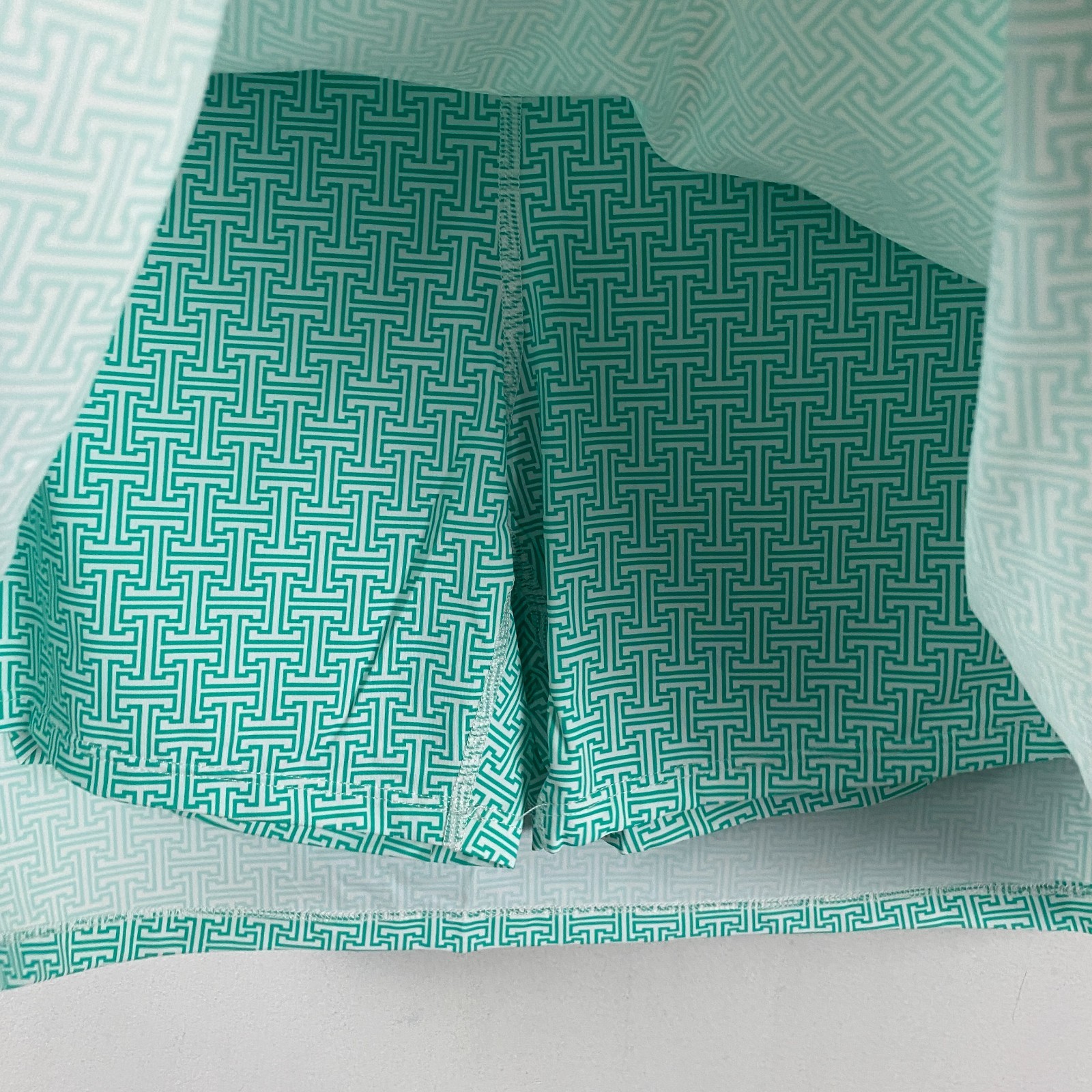Renwick Patch Pocket Skort Size Large Pull On Aqua-Teal Golf Stretch