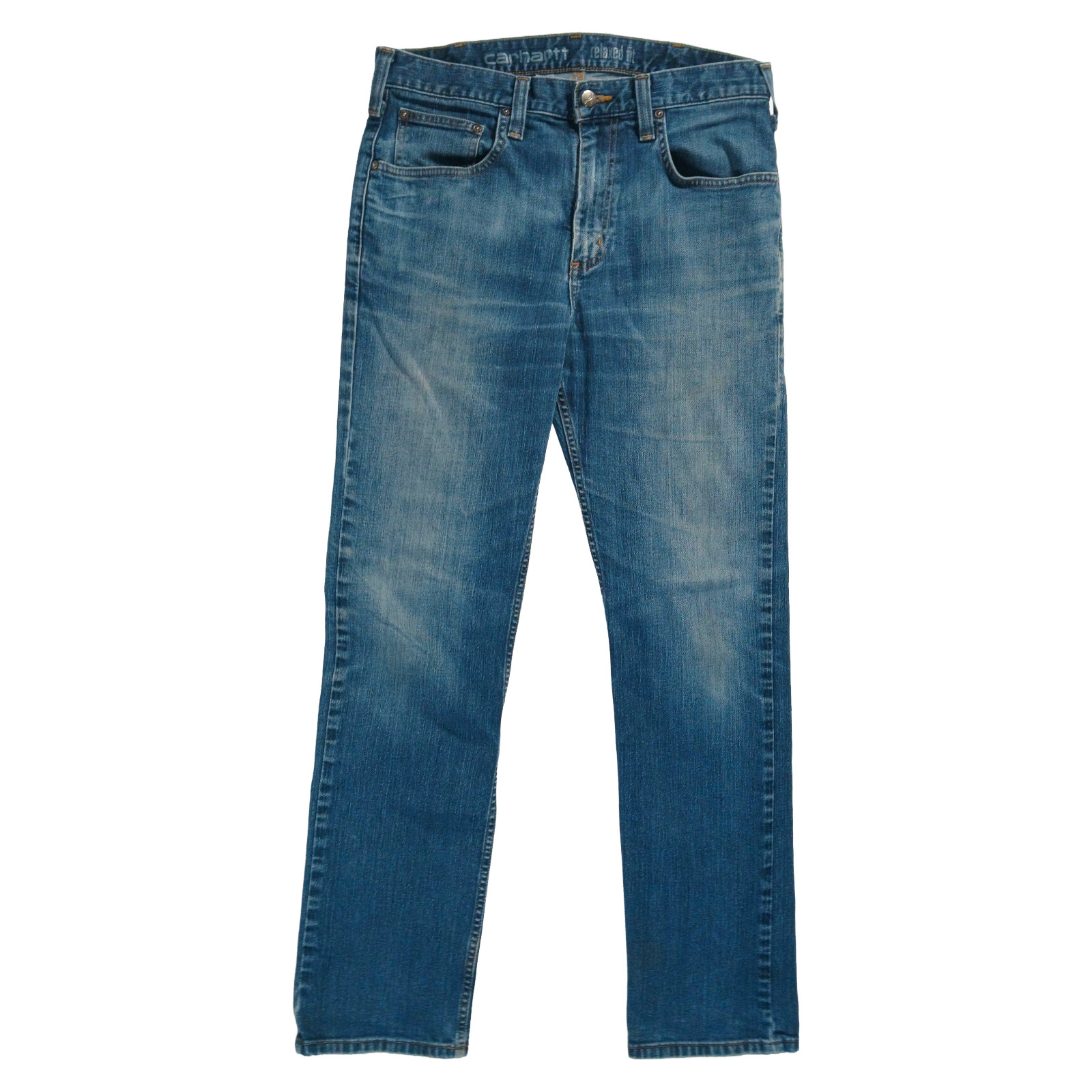 Carhartt Jeans Mens 32×32 Blue Straight Leg Rugged Flex Relaxed Fit True to Size