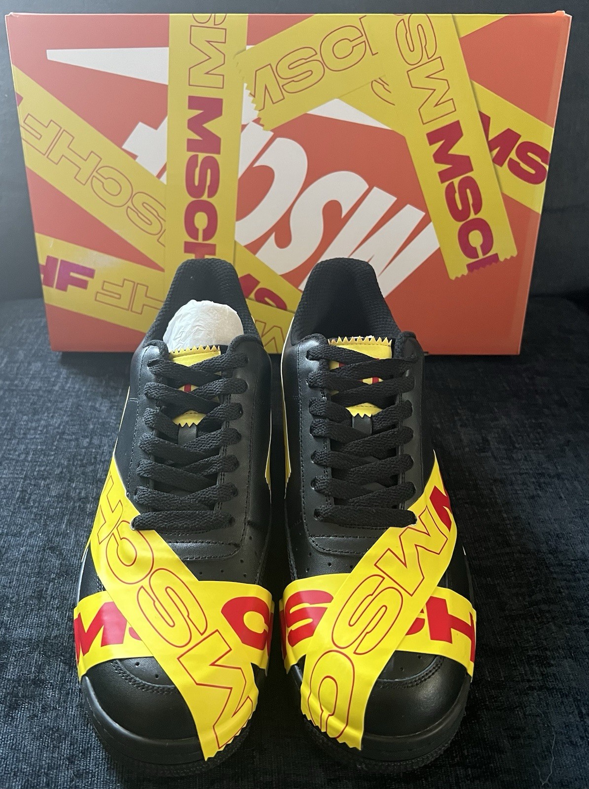MSCHF TAP3 “Limited Edition” Men’s Size 7 “BLACK/ YELLOW/RED Shoe MSCHF -007