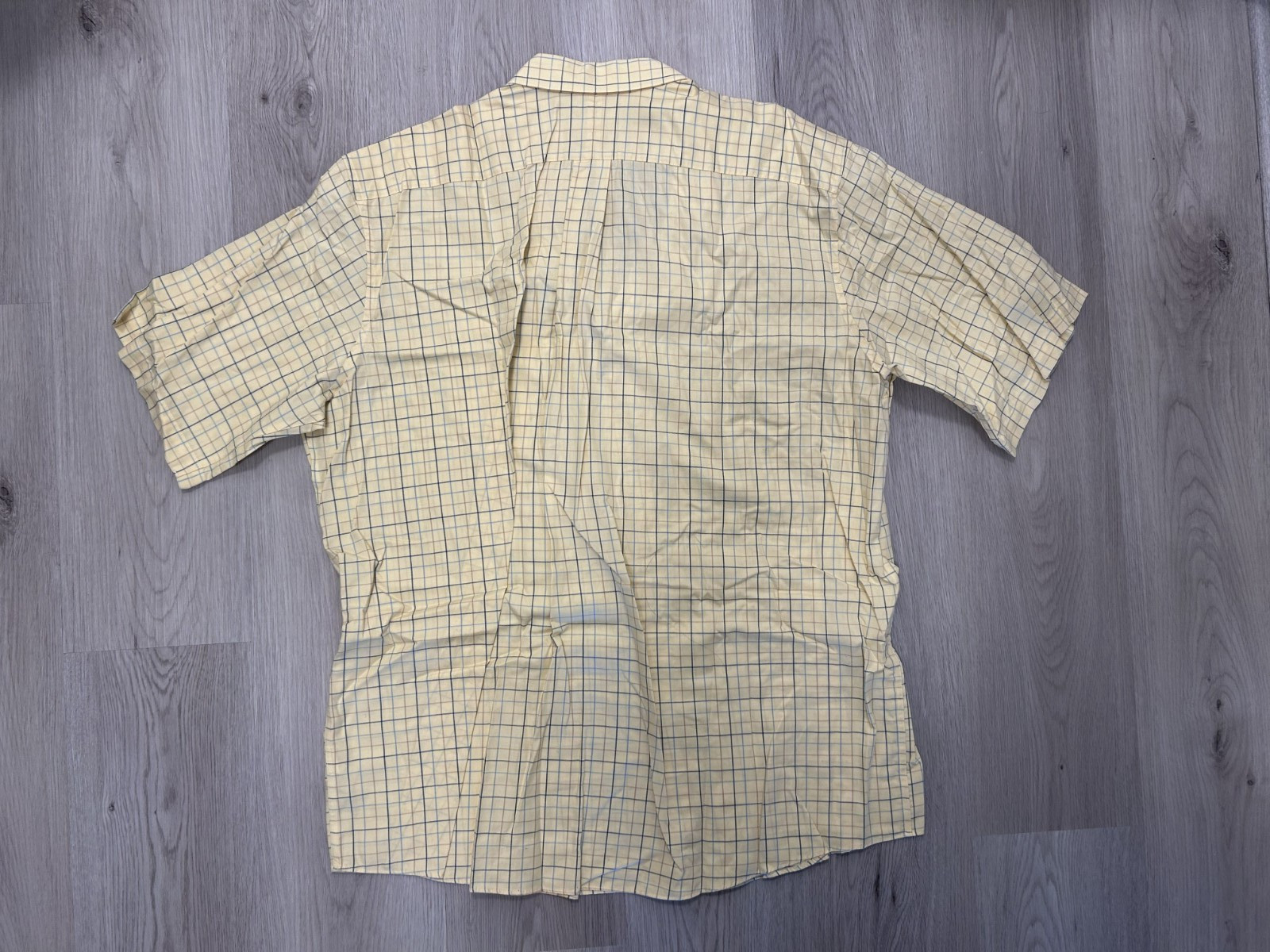 L.L. Bean Button Down Shirt XXL Regular Fit Pocket Yellow Plaid Cotton Casual