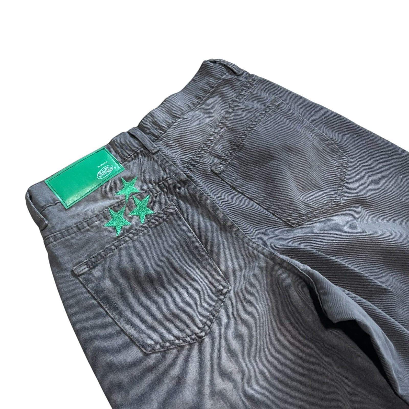 Scuffers Jumbo 100% Cotton Baggy Wide-Leg Jeans Unisex Size 34 In Grey
