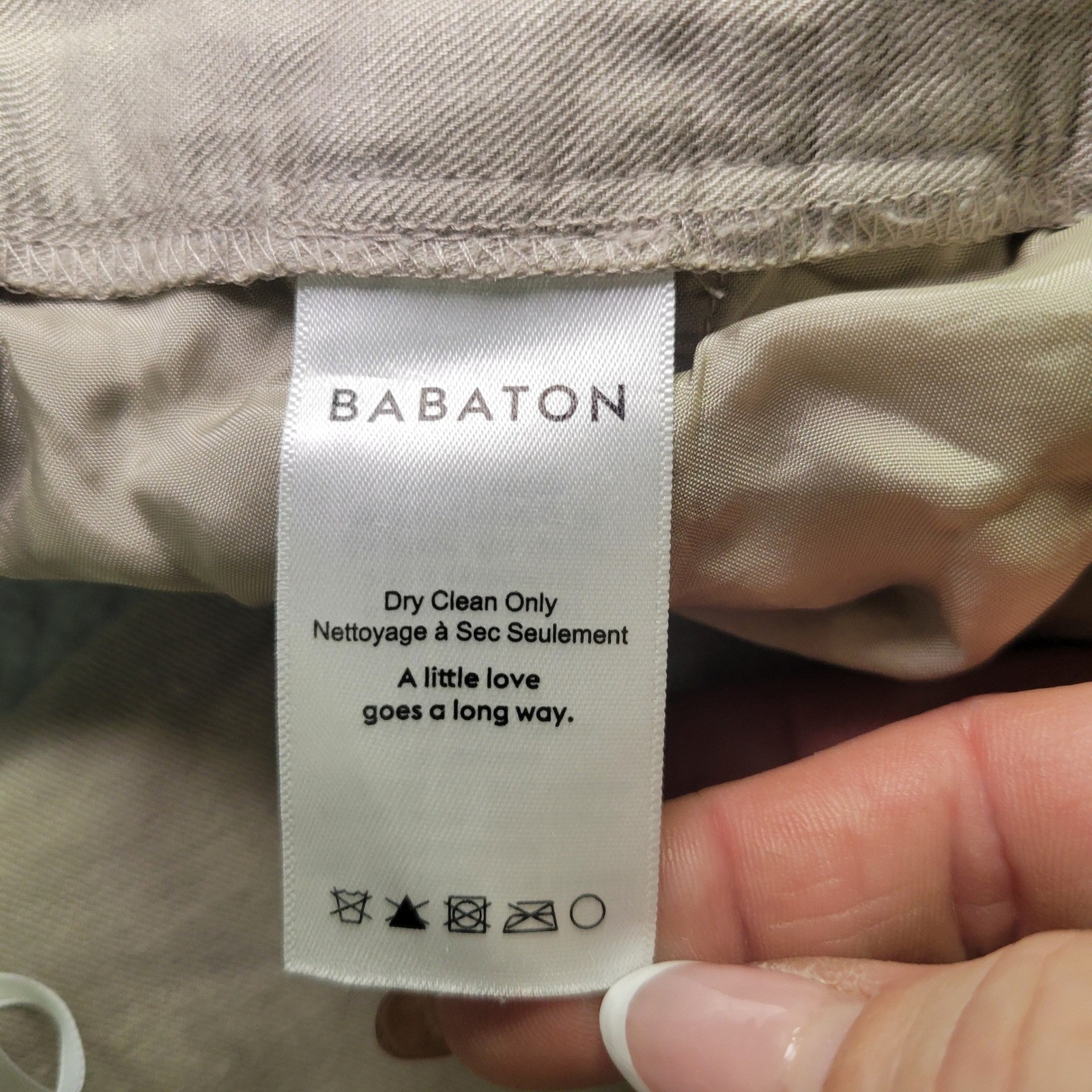 Babaton Pleated Linen Blend Trousers Tan Beige Elastic Waist Pants Size 2