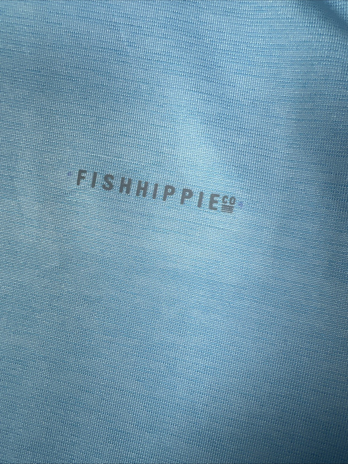 Fish Hippie Co Blue Hoodie Long Sleeve Performance Fly Fishing Shirt Mens Medium