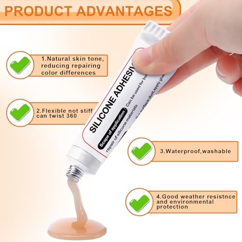 Pcs Silicone Adhesive Glue for Skin Doll Repair Flesh Color Soft Adhesive 1