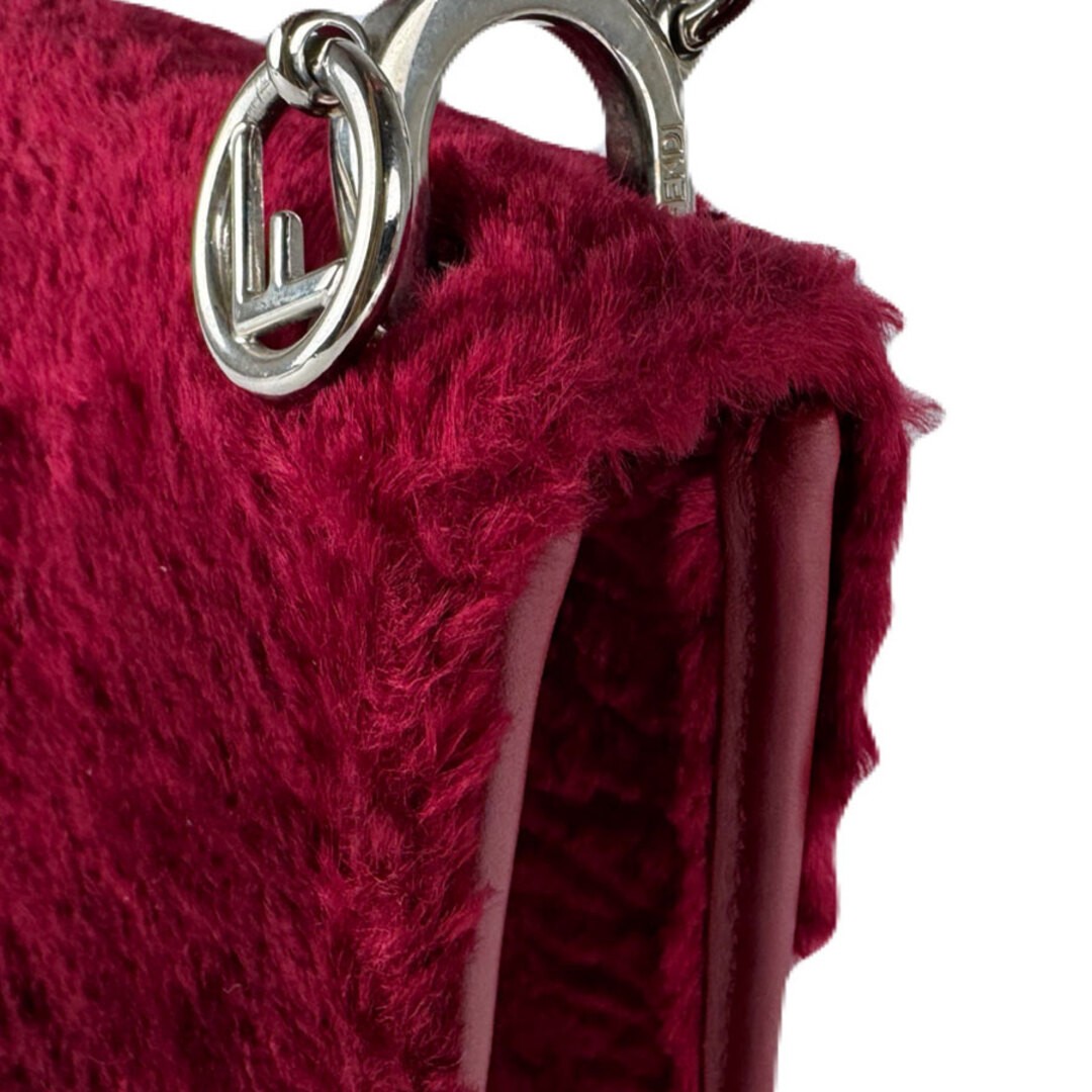 Fendi Shoulder bag Canayef fur Red 8BT284 A06E Size: W:9.4×H:7.9 in.