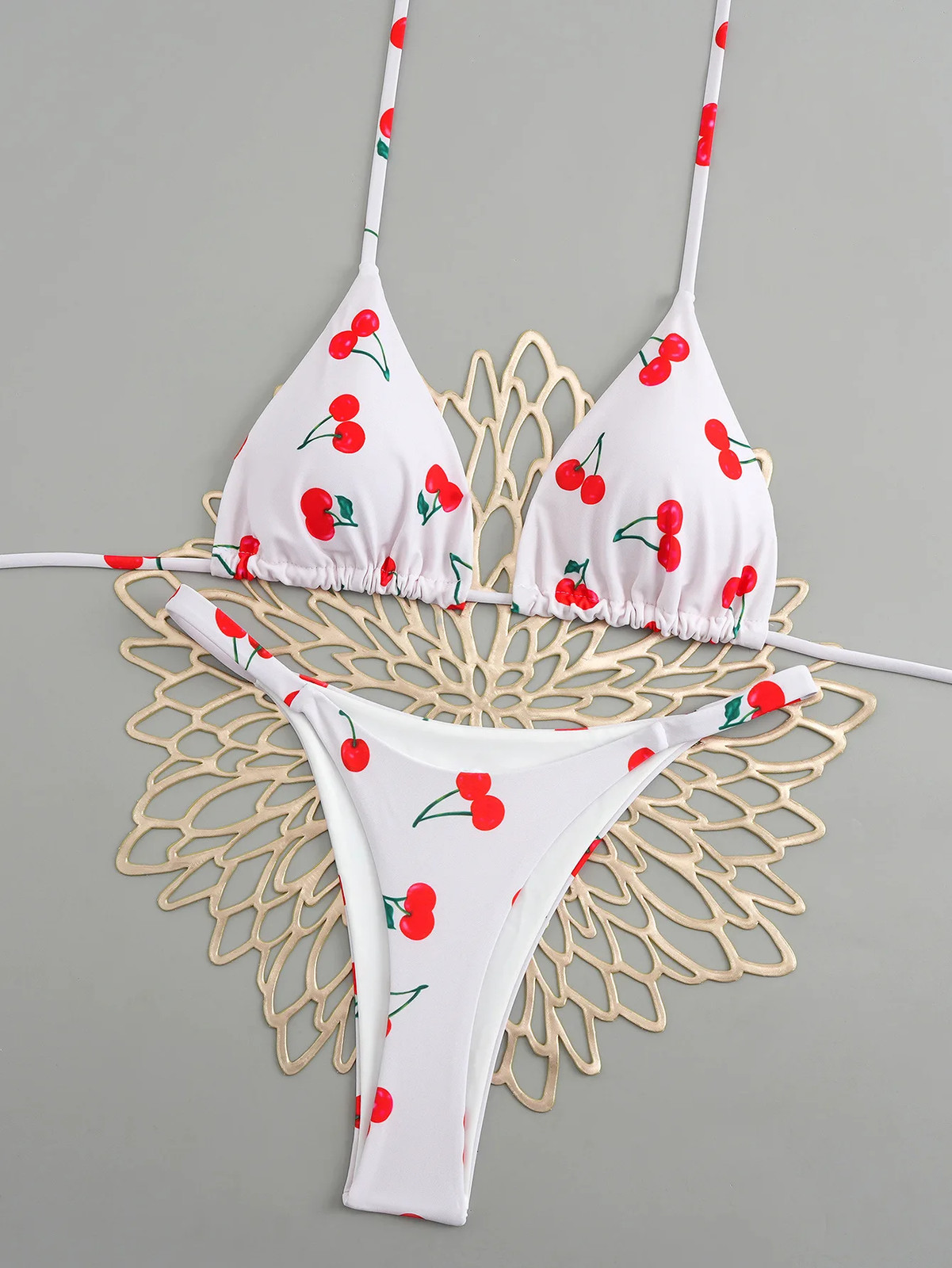 Womens Sexy Leopard String Bikini Push Up Brazilian Swimwear Thong Bathing Suits