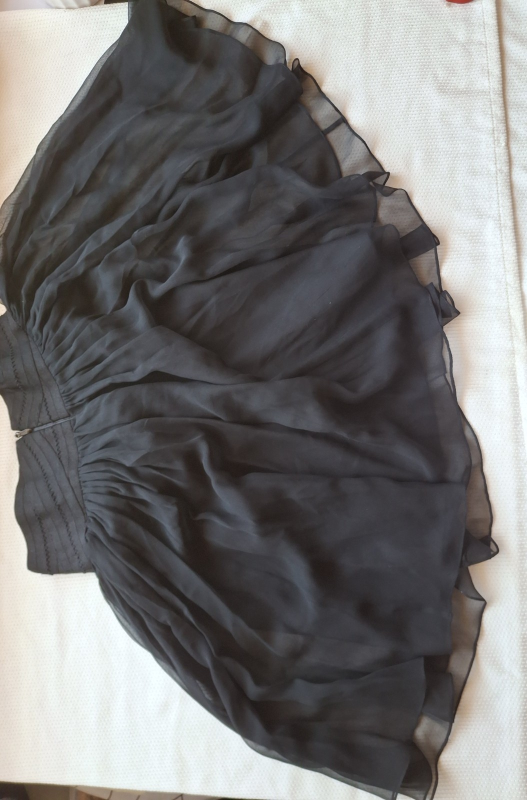 Elizabeth and James Silk Black Flowy Mini Skirt Womens M Lined Boho