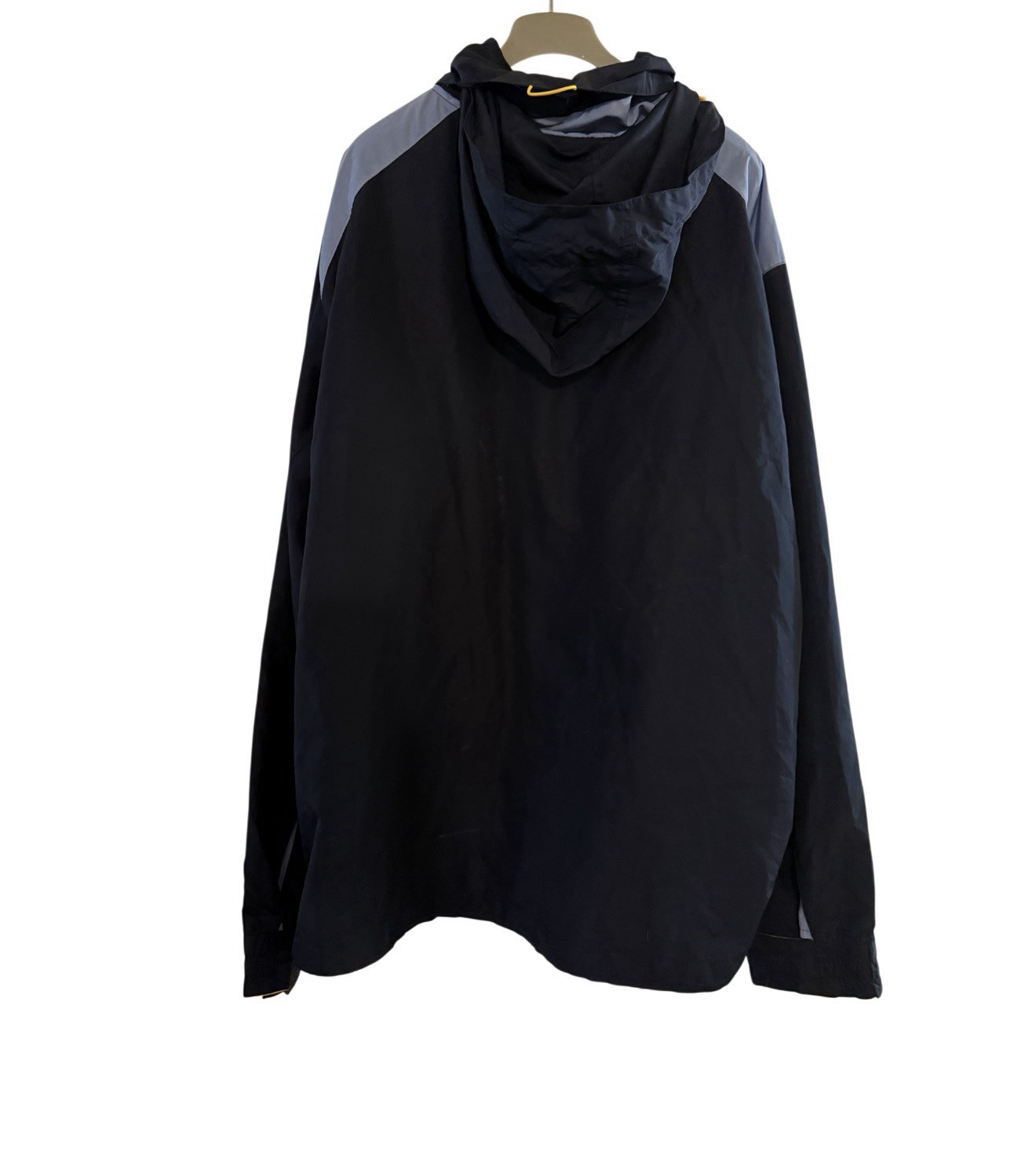 Champion dark blue–Black Hooded Windbreaker with Light Gray Shoulder Panels