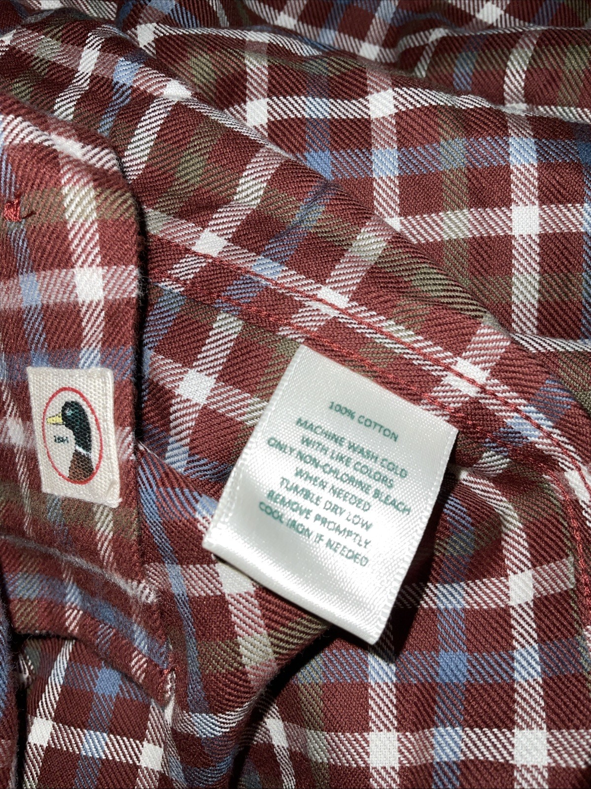 DUCK HEAD LIGHTWEIGHT FLANNEL 100% COTTON SABLE PLAID L/S SHIRT 2XL NWT