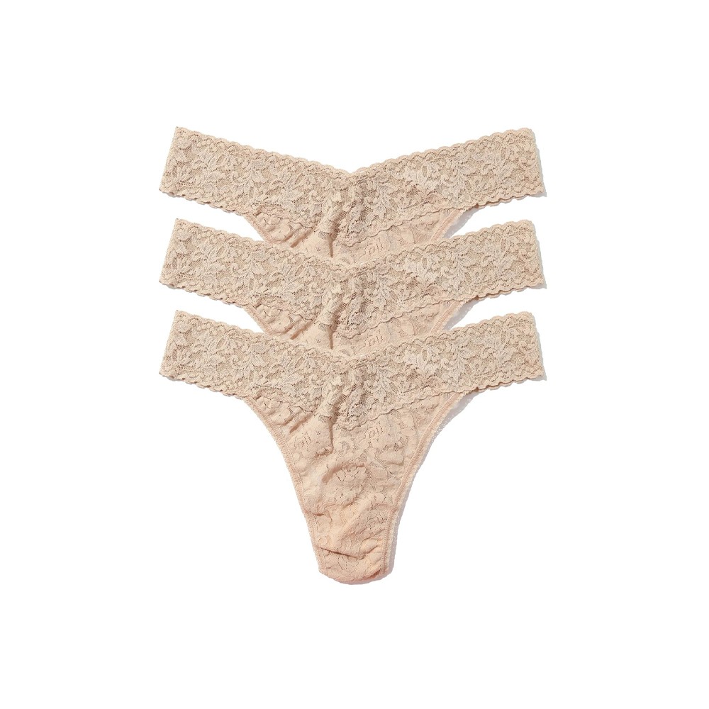 Hanky Panky Signature Lace Chai Original Rise Thongs 3-Pack – 48113PK