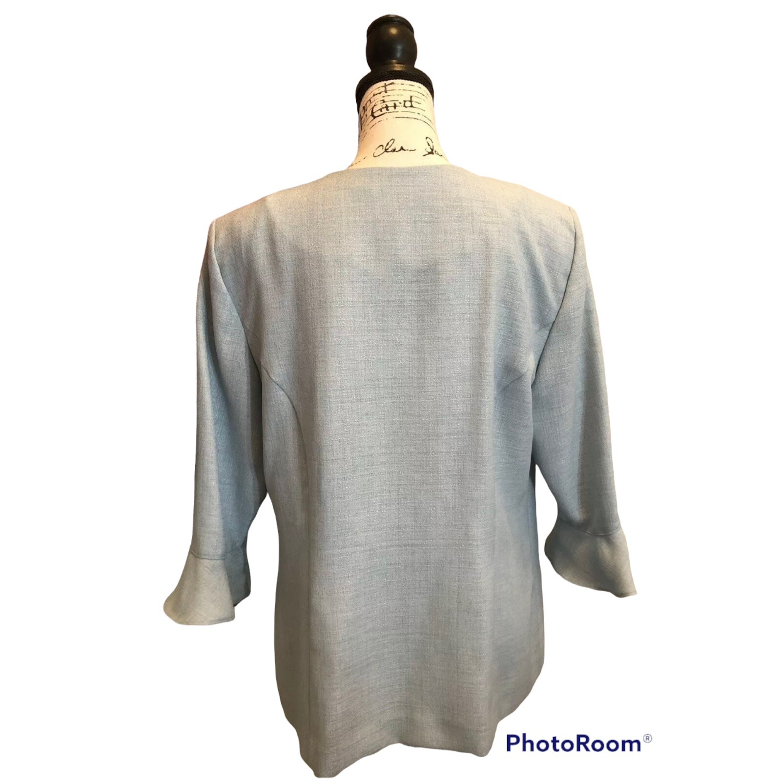 Leslie Fay Womens Blazer Jacket Blue Size 16P Petite Blouse Shirt NWT Office
