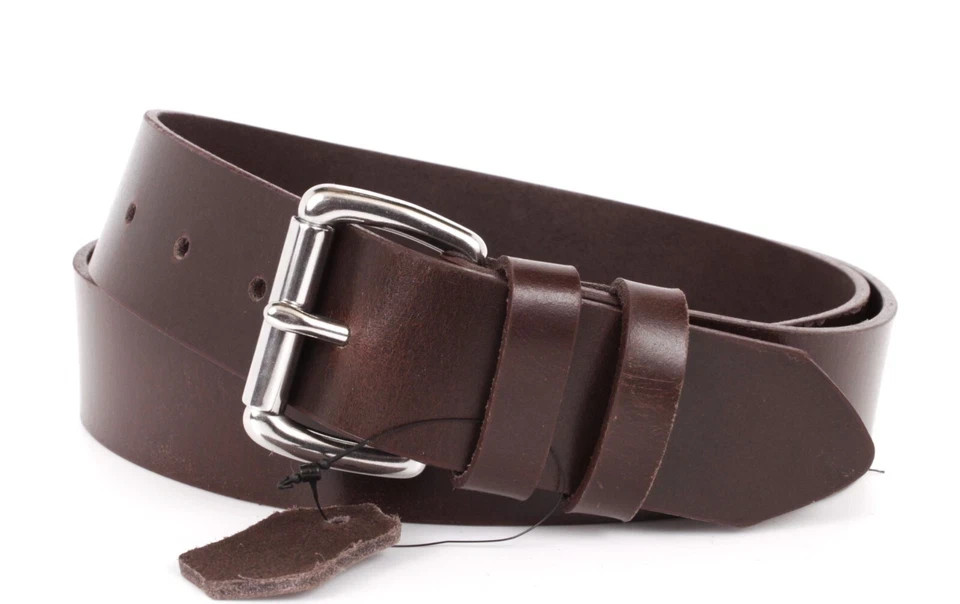 Men’s Genuine Buffalo FULL GRAIN Leather Belt 1.5” wide Amish Handmade in USA