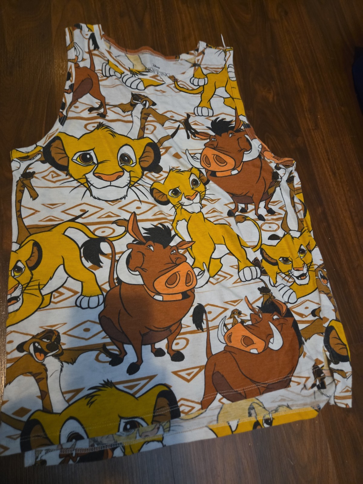 LION KING TANK TOP T SHIRT Simba Nala Disney Pumbaa Timon JUNIORS Large