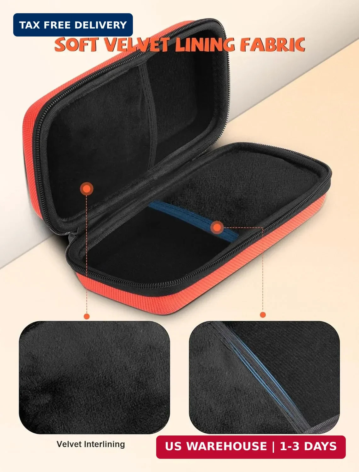 Large Double Eyeglasses Case, Shockproof Hard EVA Shell Dual Sunglasses Organize