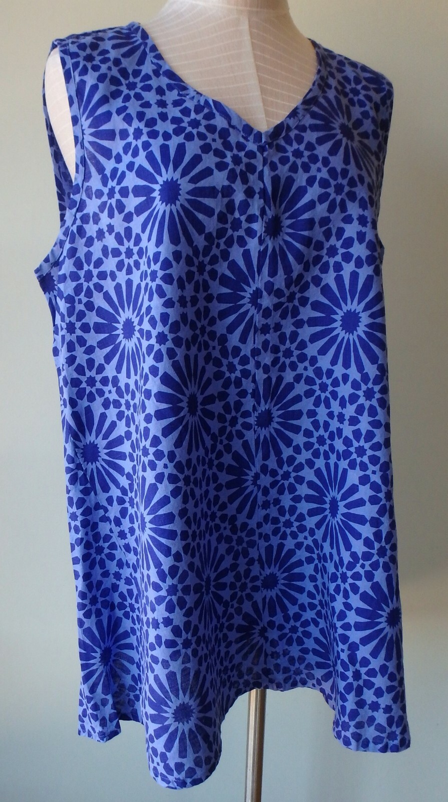 FLAX Designs Linen Flourish Tank 1G NWT PURPLE PRINT