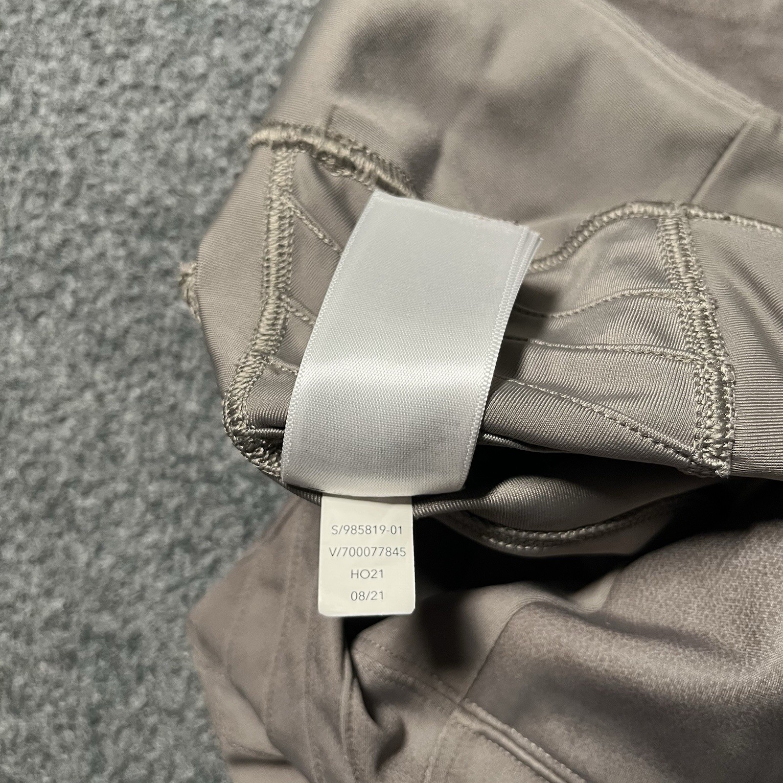 Athleta Leggings Womens Large Beige Delancey Gleam Moto Tight Faux Leather