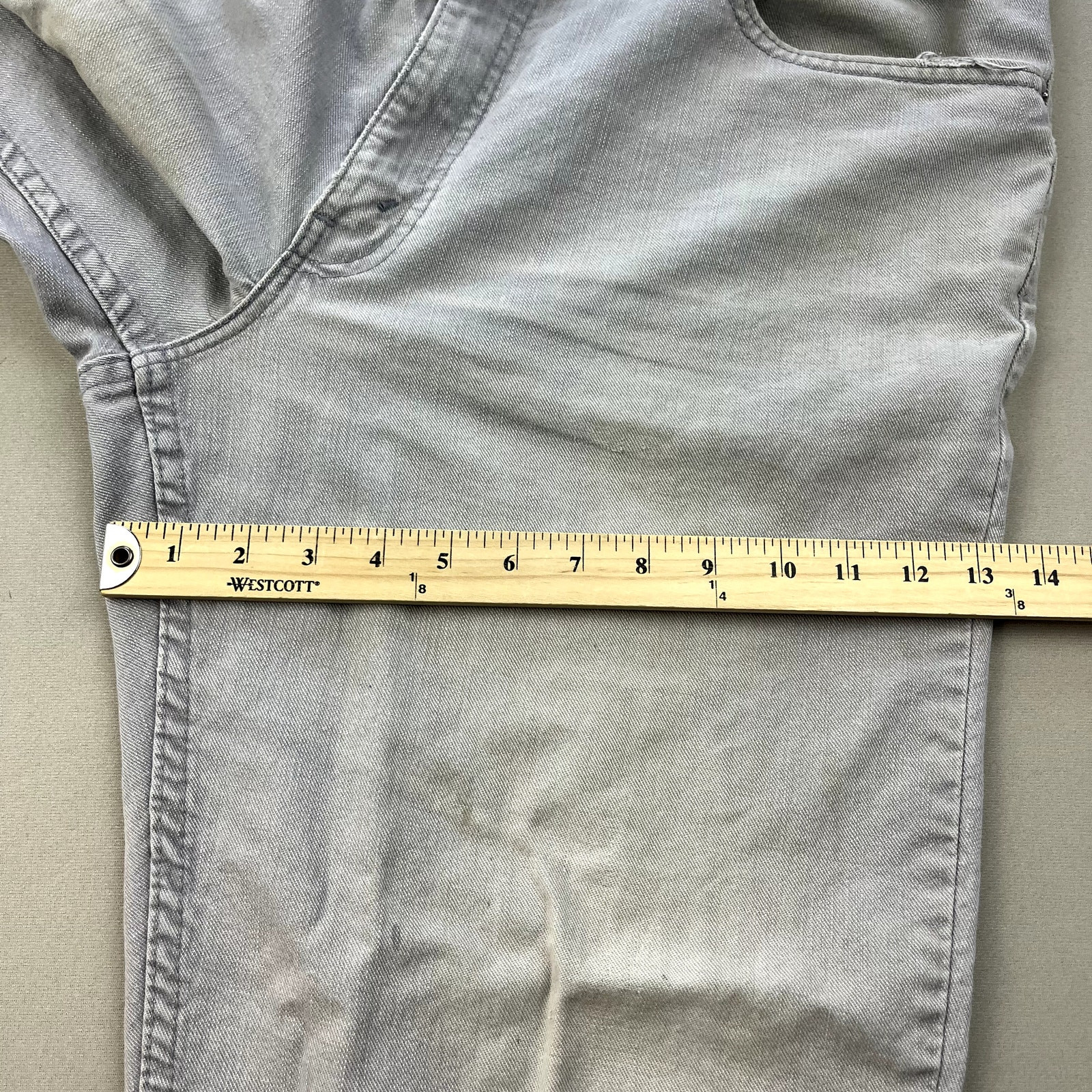 Vintage Levis 550 Jeans Mens 40×30 Gray Denim Relaxed Fit Light Charcoal Wash