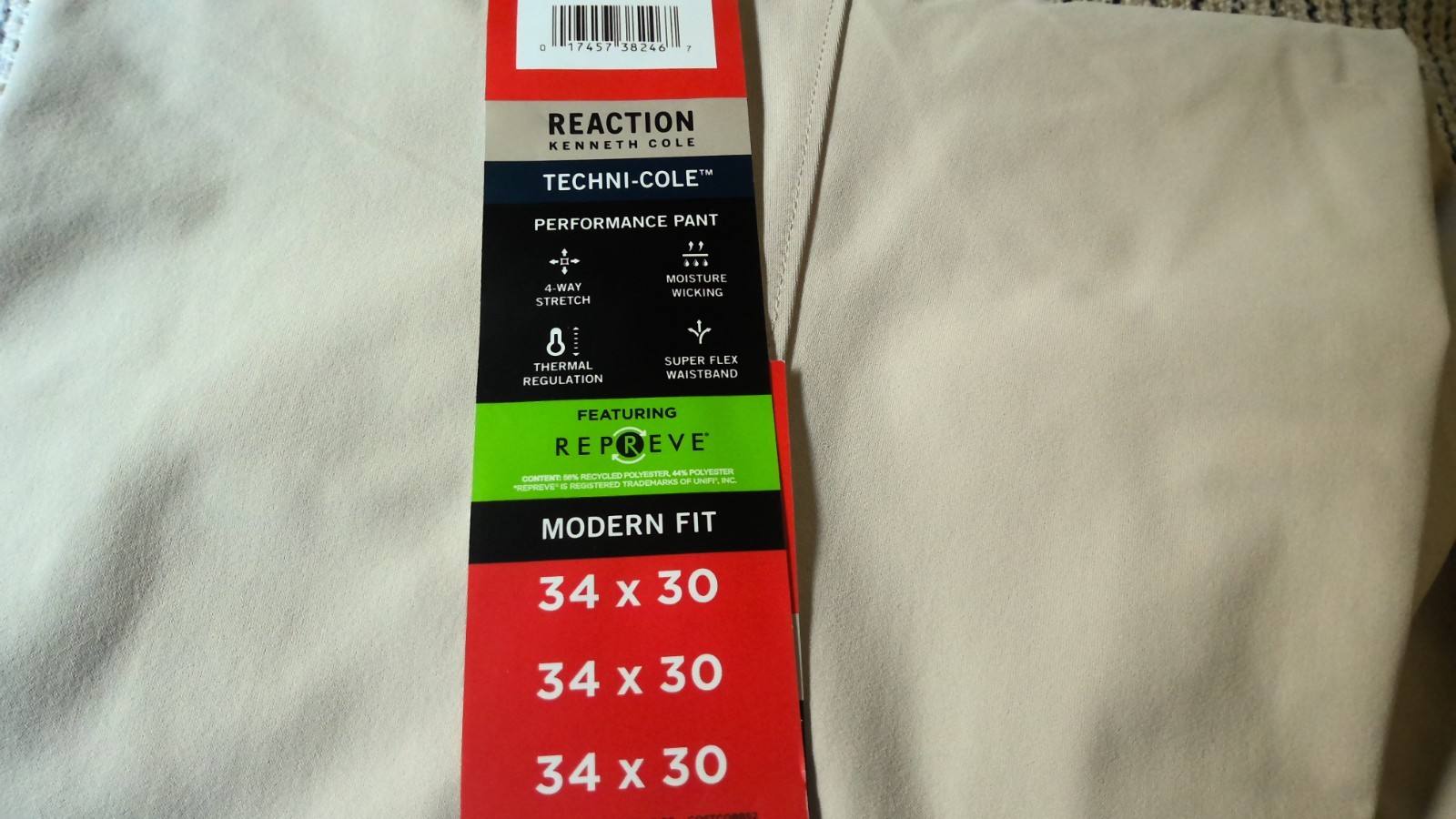 Kenneth Cole Reaction Techni-Cole Slim Fit Performance Pant