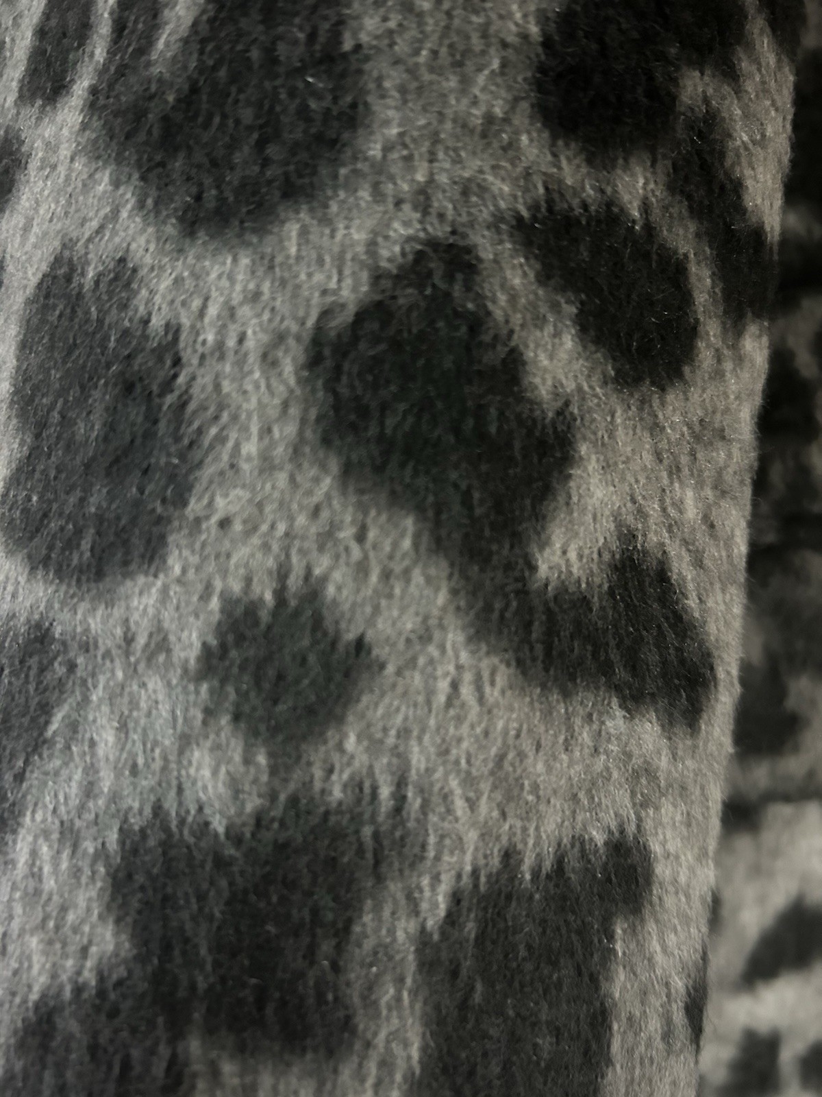 Nice Black And Grey Faux Fur Leopard Print Coat George 18 / 20
